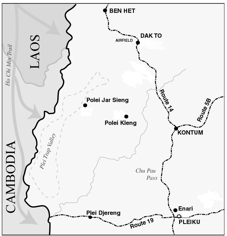 Map Central Highlands Vietnam 